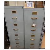 2 Four Drawer File Cabinets (One Needs Lock)