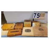 Group of Wooden Cigar Boxes