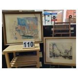 Raoul Dufy UN Headquarters NY (Damaged) 28 X 34