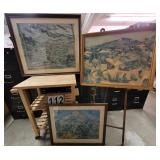 2 ~ Color Etchings Paul Cezanne 31 X 36 Frame ~