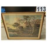 Landscape w/ Rider ? 33 X 41 Frame