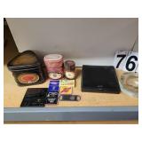 Group of Wooden and Leather Cigar Boxes ~ Cigar