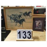 Vintage Picture of Horses Wild and Free By Harland