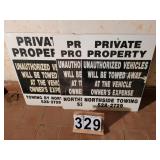 3 Private Parking ~ Towing Signs