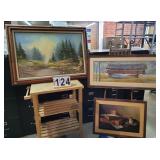 Forest Scene By Fane 32 X 45 ~ Covered Bridge 20 X