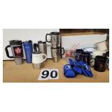 Group of Coffee Cups Including Starbucks ~