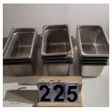 11 Stainless Steele Pans 6" Deep