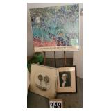 Easel w/George Washington ~ Van Gogh Print