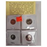 Set Of Proof Coins Penny 1976 - Nickel 1964 -