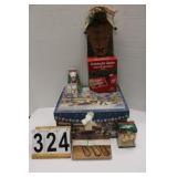 Christmas Box w/ Cookies for Santa Plate ~