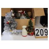 Box Christmas Items Includes Silver Tree