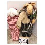 Reindeer & Child Figures 31"T & 27"T