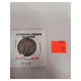 Standing Liberty Quarter Silver Rare 1927