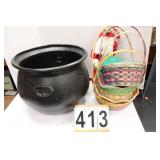 Plastic Cauldron ~ Easter Baskets ~ Santa Figure