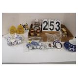 Cobalt Blue Doll Dishes - Salt & Pepper - Tea -