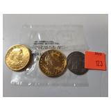 Gold Plated Susan B Anthony Dollar 1979 UNC 60-