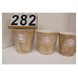 3 Pfaltzgraff  Apple Buckets Ceramic (New)