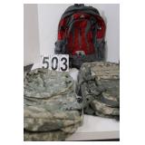 3 Back Packs 2 Are Cammo