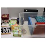 Clear Tote w/ Small Bags ~ Tins ~ Binders ~