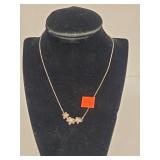 Flower Necklace Marked 925 7 Grams
