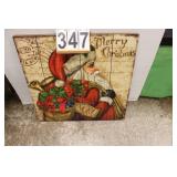 Merry Christmas Wall Hanging 32"T X 32"W