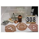 Tub of Cake Decorating Items