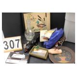 Grey Tote w/ Duck Picture ~ Ceramic Panther ~