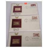 First Day of Issue Gold Plated Stamps