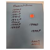 Book Of Roosevelte Dimes 1919 P & D - 1993 P & D -