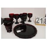 Red Avon Dishes