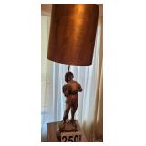 Unusual Marvo Lamp w/ Man and Jug (The Thirst)