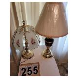 Touch Lamp ~ Heavy Glass and Brass Lamp