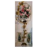 Decorative Bird Cage w/ Stand ~ Flower Pictures