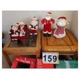3 Animated Santa Christmas Decorations ~ Lighted