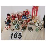 Christmas Village ~ Wax Santa ~ Wax Snow Man ~ Mus