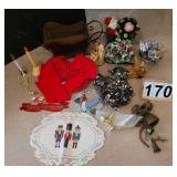 3 Santa Sleds ~ Red Bows ~ Christmas Garland ~