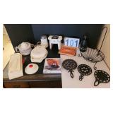 Box w/ Trivets ~ Juicer ~ Veg-O-Matic ~ Waffle Mak
