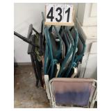 Group of Fold Up Lawn Chairs