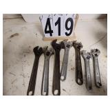 Group of Adjustable Wrenches