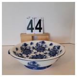 11" Blue and White Pattern Serving Bowl