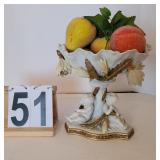 Porcelain Putti Cherub Fruit Center Piece