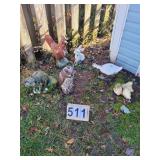 Rooster, Rabbit, Owl, Fox, & Duck Lawn Dï¿½cor