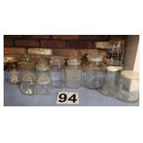 Group of Glass Canisters and Storage Jars