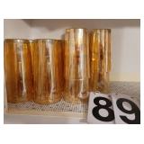 6 Jeanette Glass Honeycomb Hex ~ 10 Smaller Jeanet