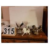 3 Homco Owls ~ Ceramic Owl ~ Ceramic Horse