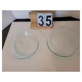 2 Pyrex 9.5" Pie Dishes (Blue Tint)