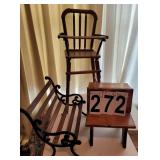 Doll Bench ~ High Chair ~ School Desk
