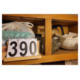 Contents of Cabinet Above Sink ~ Ice Trays Clear