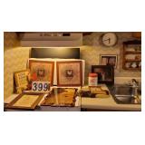 Wall Dï¿½cor ~ Roosters ~ Kitchen Clock ~ FS Popcorn