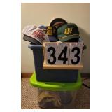 2 Totes of Advertising Caps ~ Racing Caps
